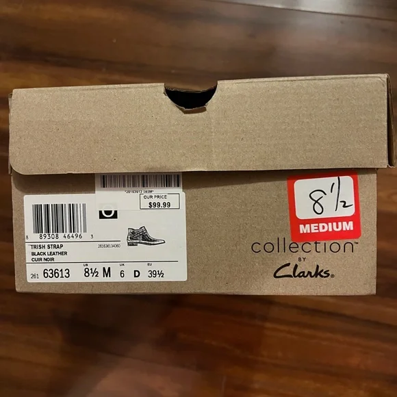 Black Leather Women’s Ankle Boots - Picture 3 of 3